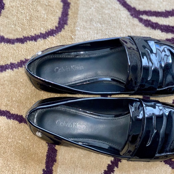 Calvin Klein Black Patent Leather Loafers - Picture 6 of 8